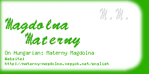 magdolna materny business card